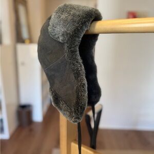 OVERLAND green unisex Fur-Lined Aviator Hat